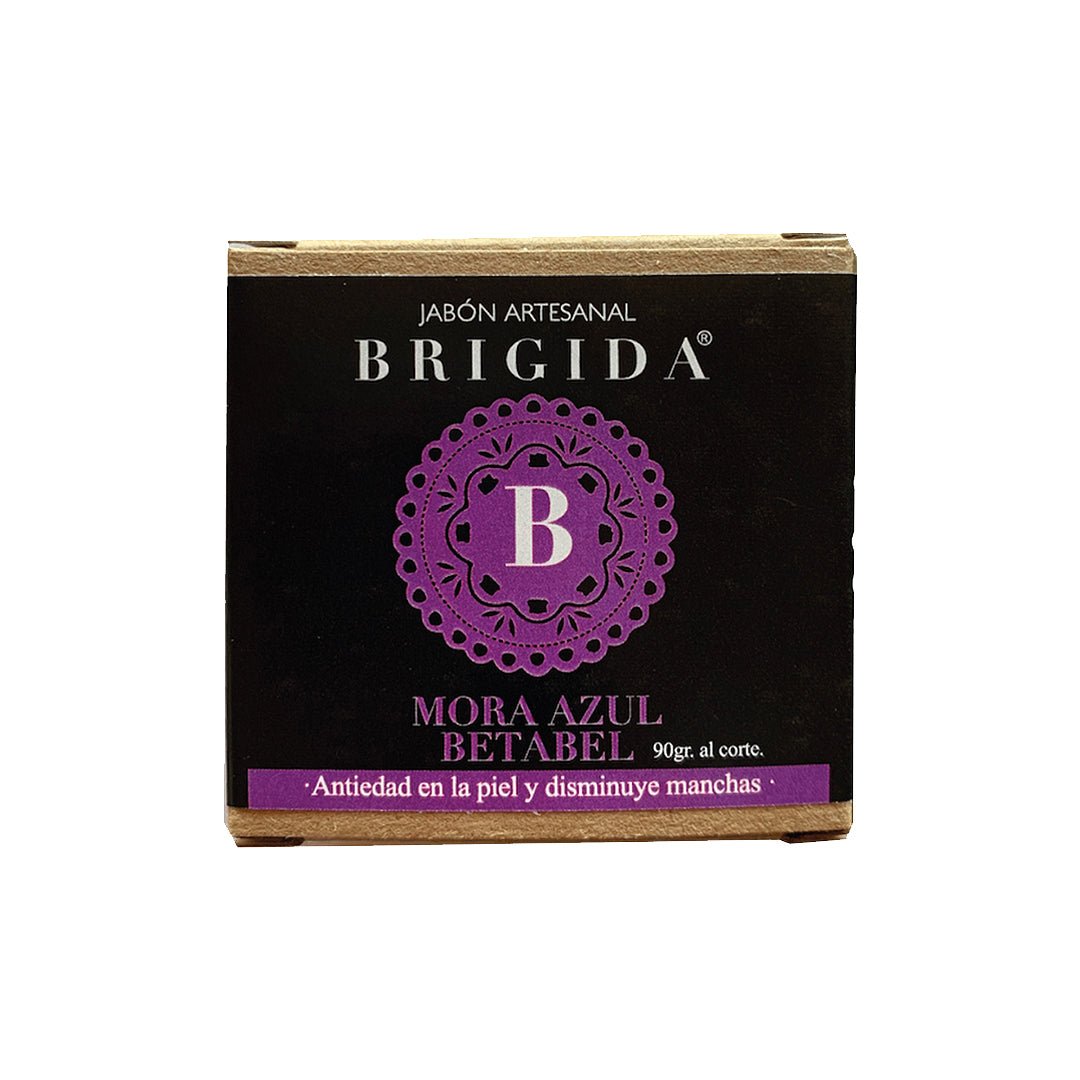 Jabón Brigida Fórmula 16: Leche de cabra, mora azul y betabel
