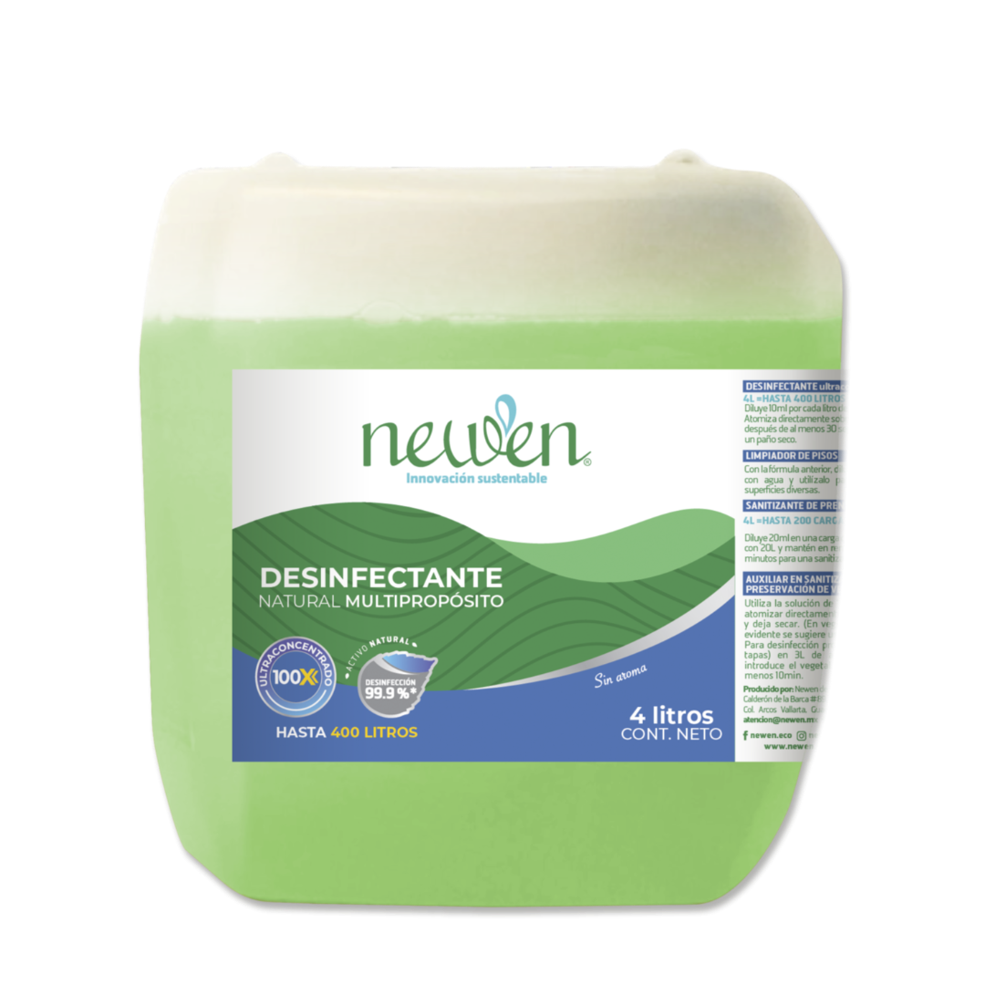 Newen Desinfectante Natural Multipropósito sin fragancia  4 Litros